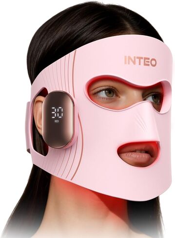 العلاج بالضوء الأحمر للوجه بأربعة أوضاع، قناع العلاج بالضوء الأحمر القابل للتنفس مع 4 أوضاع للضوء الملون، قناع الوجه بالأشعة تحت الحمراء 850 نانومتر العلاج بالضوء مع مؤقت، قناع LED محمول للمنزل والسفر in Kuwait