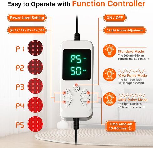 Alfavet Upgraded Red Light Therapy Mat for Body, 330 LEDs Medical-Grade TPU Red Light Therapy Pad, 660nm&850nm Infrared Light Therapy for Shoulder Back Pain Relief, 29.3" x 13" in Kuwait