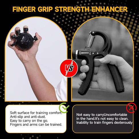 مقوي قبضة اليد من NEDVI، 2026 مدرب ساعد اليد الجديد، مشكل تنغيم الذراع وكرة تقوية المعصم، مقوي قبضة اليد قابل للتعديل محمول لصالة الألعاب الرياضية، وتدريب البيانو والجيتار in Kuwait
