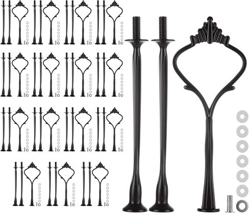 15 Set of Tiered Tray Hardware Kit, Tier Tray Hardware, Tiered Plate Hardware, Fruit Plate Holder Rod Fittings for Wedding Party Serving Cake Fruit Cupcake in Saudi Arabia