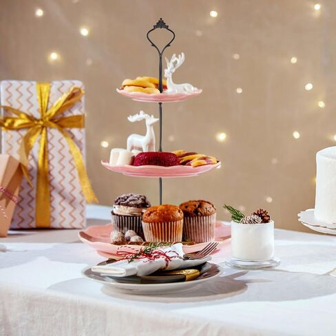 15 Set of Tiered Tray Hardware Kit, Tier Tray Hardware, Tiered Plate Hardware, Fruit Plate Holder Rod Fittings for Wedding Party Serving Cake Fruit Cupcake in Saudi Arabia