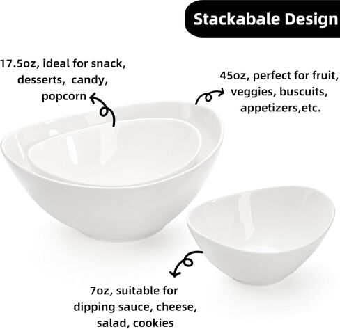 Covzoe 3 Tiered Serving Bowl Stand, Ceramic Chip and Dip Serving Dishes with Collapsible Metal Rack, Appetizer Serving Platters Food Display Stand for Fruit Dessert Parties Entertaining in Kuwait