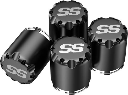 غطاء محور العجلة المركزي لعربة الجولف العالمية ITP SS، مقاس 8,10,12 بوصة، غطاء مركز أسود بنمط دفع لسيارة النادي EZGO Yamaha عجلة عربة الجولف - 4 عبوات (الارتفاع 3.21 بوصة / القطر الخارجي 2.75 بوصة) in Kuwait