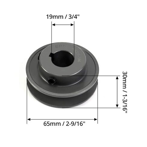 QWORK Single Groove Web Sheaves, 2.55" OD 3/4" Bore V-Belt Sheave for V-Belt,AK2534 in Saudi Arabia