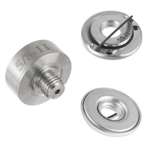 5/8''-11 Thread Adapter with 2Pcs 5/8''-11 Flange Lock Nut Kit Stainless Steel Diamond Core Drill Bit Adapter Suitable for XLOCK Angle Grinder Convert and Install Saw Blades, Polish Discs, etc in Saudi Arabia