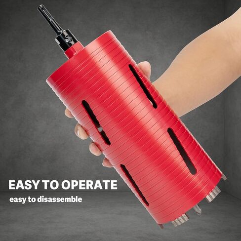 Core Drill Bit Adapter 5/8"-11 Thread with 11.81" Pilot Bit, SDS Plus & Hex Shank Adapters, Centering Guide Pin for Dry Diamond Core Bits, Compatible with Rotary & Hammer Drills (4-Piece Kit) in Kuwait