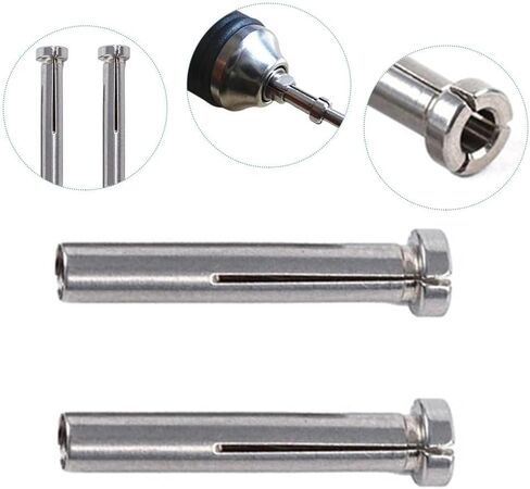 2 قطعة محول مثقاب من الفولاذ المقاوم للصدأ محول كم كوليت 3 مم إلى 2.35 مم مخفض عرقوب متوافق مع آلات النقش وأدوات المحرك الصغير للتثبيت الدقيق في استخدام ورشة العمل in Kuwait