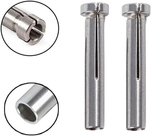 2 قطعة محول مثقاب من الفولاذ المقاوم للصدأ محول كم كوليت 3 مم إلى 2.35 مم مخفض عرقوب متوافق مع آلات النقش وأدوات المحرك الصغير للتثبيت الدقيق في استخدام ورشة العمل in Kuwait