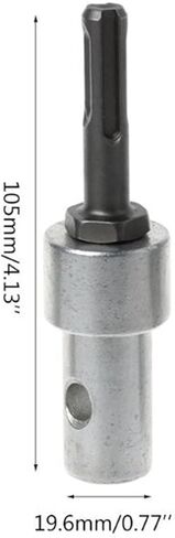 Maxmoral Hardened Steel Round Shank Grounding Auger Adapter 3/4inch to 1/2inch Connection Tool Converter Suitable for Wired and Cordless Drilling in Saudi Arabia