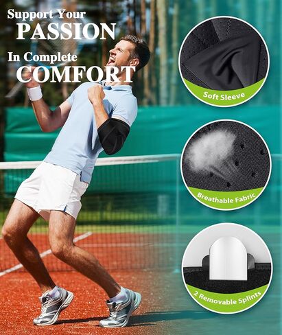 Oyakin Elbow Brace for Cubital Tunnel, Ulnar Nerve Entrapment brace, Adjustable Elbow Splint for Sleeping, Tendonitis, Tennis Elbow, Comfortable Stabilizer Support for Women and Men Fit Most in Saudi Arabia