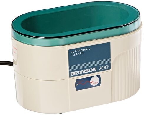 BRANSON ULTRASONICS 100-951-011 Bransonic Model B200 Ultrasonic Cleaner, 15 oz. Tank Capacity, 40 kHz Frequency, 220V, 50/60 Hz, 8-3/4" L x 4-1/2" W x 5" D in Kuwait
