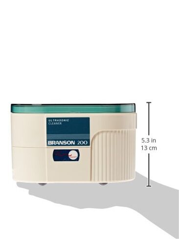 BRANSON ULTRASONICS 100-951-011 Bransonic Model B200 Ultrasonic Cleaner, 15 oz. Tank Capacity, 40 kHz Frequency, 220V, 50/60 Hz, 8-3/4" L x 4-1/2" W x 5" D in Kuwait