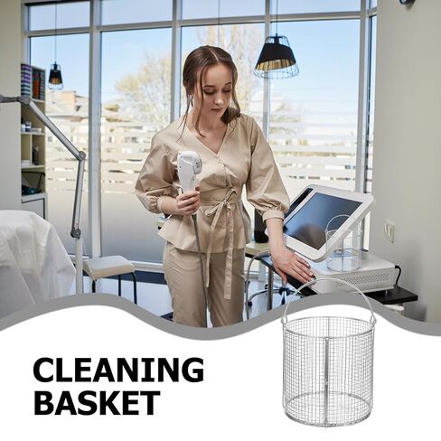 سلة غسيل أجزاء من الفولاذ المقاوم للصدأ من Ciieeo للمجوهرات والأجزاء الصغيرة ومعدات المختبرات، سلة تصفية للتنظيف بالموجات فوق الصوتية للاستخدام في المختبر in Kuwait