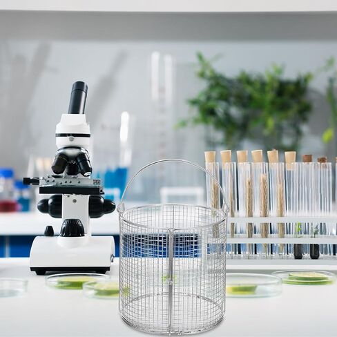 سلة غسيل أجزاء من الفولاذ المقاوم للصدأ من Ciieeo للمجوهرات والأجزاء الصغيرة ومعدات المختبرات، سلة تصفية للتنظيف بالموجات فوق الصوتية للاستخدام في المختبر in Kuwait