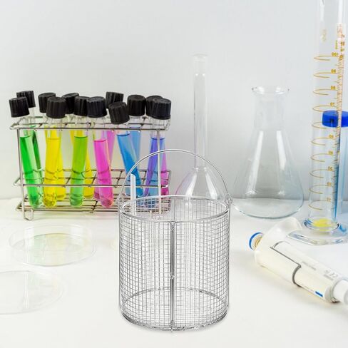 سلة غسيل أجزاء من الفولاذ المقاوم للصدأ من Ciieeo للمجوهرات والأجزاء الصغيرة ومعدات المختبرات، سلة تصفية للتنظيف بالموجات فوق الصوتية للاستخدام في المختبر in Kuwait