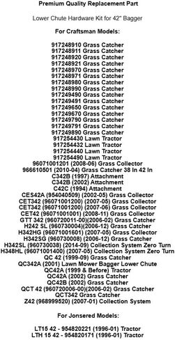 استبدال للحرفي 42 "مجموعة أدوات خطاف مزلاج سفلي لـ 917249491 917249670 OEM in Kuwait