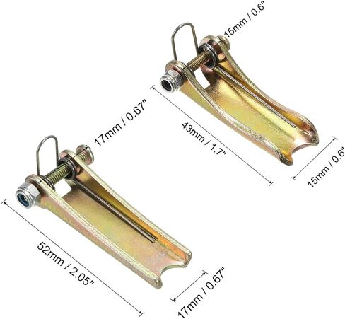 PATIKIL Hook Safety Latch Kit 2 Size, 4Pcs Metal Towing Receiver Hitch for Clevis Hook Trailer, Gold Tone in Saudi Arabia