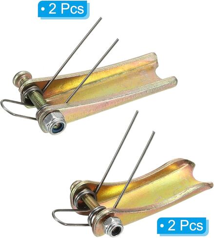 PATIKIL Hook Safety Latch Kit 2 Size, 4Pcs Metal Towing Receiver Hitch for Clevis Hook Trailer, Gold Tone in Saudi Arabia
