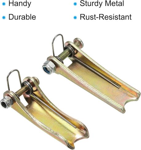 PATIKIL Hook Safety Latch Kit 2 Size, 4Pcs Metal Towing Receiver Hitch for Clevis Hook Trailer, Gold Tone in Saudi Arabia