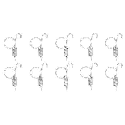 Irfora 20PCS Metal Finger Spring Latch Hook, Strong Telescopic Ability Fixing Pet Cage Door Farming Equipment, Easy to Use, High Durability, Multifunctional Spring, for Cage (Large Spring cage Door in Saudi Arabia