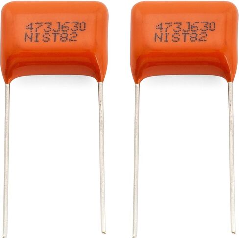 Musiclily Pro NISSEI Japan Orange MPE CBB Metallized Polypropylene Film Capacitors .022uF 5% 630V for Electric Guitar Bass (Set of 2) in Saudi Arabia