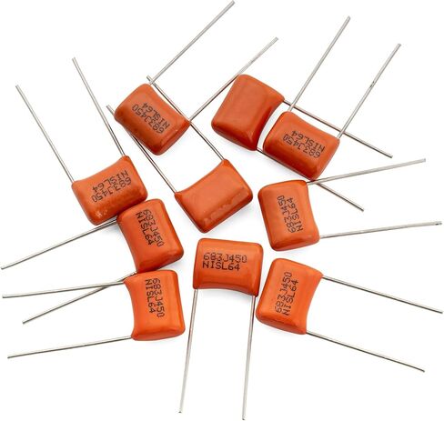 Musiclily Pro NISSEI Japan Orange MPE CBB Metallized Polypropylene Film Capacitors .022uF 5% 630V for Electric Guitar Bass (Set of 2) in Saudi Arabia