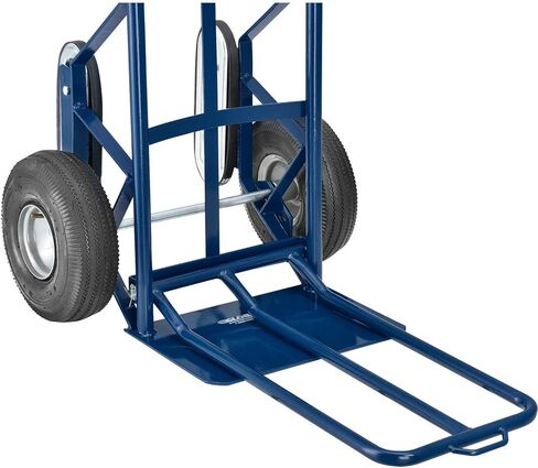 Global Industrial General Purpose Steel Hand Truck with Curved Handle & Stair Climbers, 10" Diameter Pneumatic Wheels, 14" W x 10" L Noseplate, 600 Lb. Capacity in Saudi Arabia