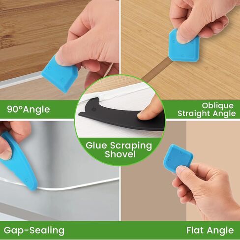 Professional Caulk Gun Kit with Caulk Remover & Silicone Sealant - 5 in 1 Caulking Tool Set for Caulking Removal, Includes Caulking Gun Tool, Silicone Scraper in Kuwait