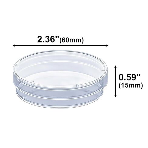 30 عبوة من أطباق بيتري البلاستيكية السميكة مع أغطية فضفاضة، طبق بيتري معقم للبحث البيولوجي مقاس 60 × 15 مم، أطباق ثقافية لمشاريع العلوم المدرسية، أطباق ثقافة قابلة للتكديس للتجربة المعملية، ﻿ in Kuwait