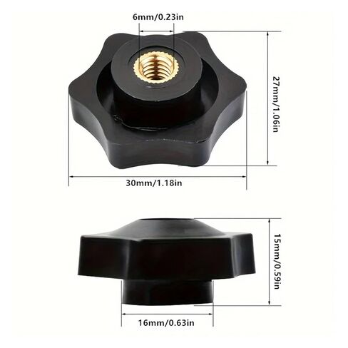 صواميل مقبض زهر البرقوق ‌12 قطعة M6x32mm مجموعة براغي مقبض نحاس/بلاستيك مطلي بالزنك مع صواميل سداسية بخيط جزئي in Saudi Arabia