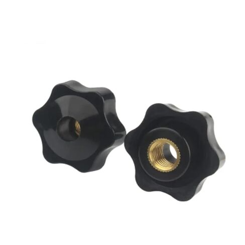 Plum Blossom Handle Nuts 5pcs m4 m5 m6 m8 m10 Plum Bakelite Hand Tighten Nuts Handle Thread Star Mechanical Black Thumb Clamping(Blind Thread,M5 (Head Dia 32mm)) in Saudi Arabia