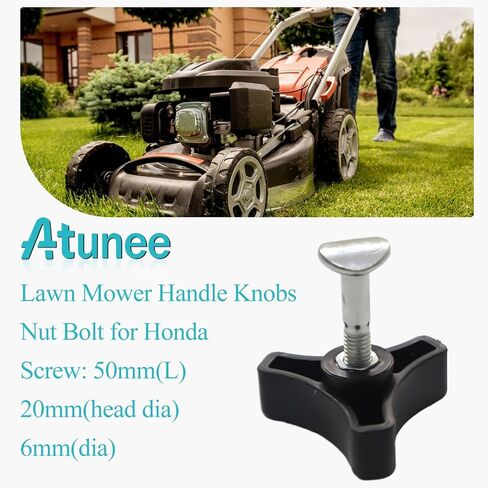 Lawn Mower Triangle Handle Knobs Nut Bolt for Honda Lawn Machine Garden Tools-Black 5Pcs in Saudi Arabia