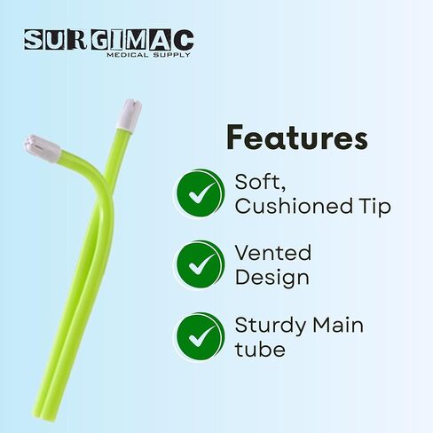 SurgiMac Comfy Vented High-Volume Evacuator (HVE) Tips Soft Green Disposable Suction Tips 100/Pk in Saudi Arabia