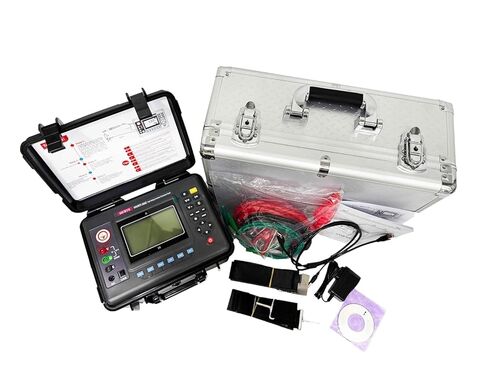 High Voltage Insulation Tester HV Insulation Resistance Meter Megohmmeter with Rated Voltage 100V 250V 500V 1000V 2500V 5000V Insulation Resistance 0.01MΩ-10TΩ DC Current 0.1nA-6mA in Saudi Arabia