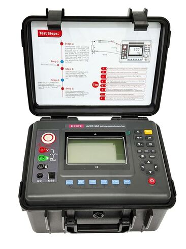 High Voltage Insulation Resistance Tester Megohmmeter with Rated Voltage 100V 250V 500V 1000V 2500V 5000V USB Interface Insulation Resistance 0.01MΩ-10TΩ Resolution 0.01MΩ DC Current 0.1nA-6mA in Saudi Arabia