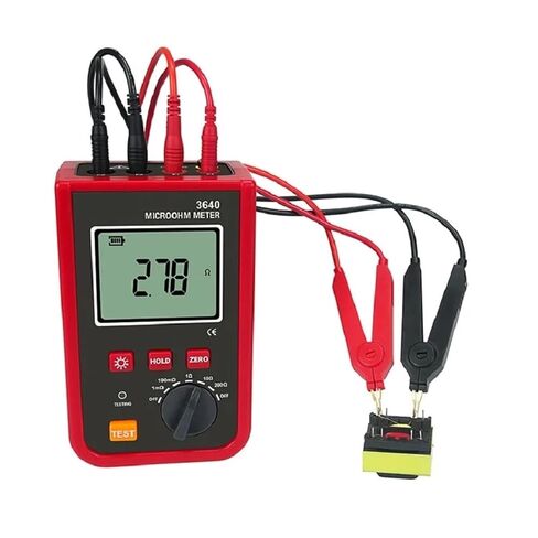 Resistance Tester, ETCR3640 Portable Milliohmmeter 1mΩ-200kΩ DC Low Value Resistance Tester Precision 4-Wire Method AC/DC 2 Channel Multimeter in Saudi Arabia