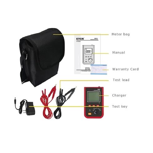 Resistance Tester, ETCR3640 Portable Milliohmmeter 1mΩ-200kΩ DC Low Value Resistance Tester Precision 4-Wire Method AC/DC 2 Channel Multimeter in Saudi Arabia