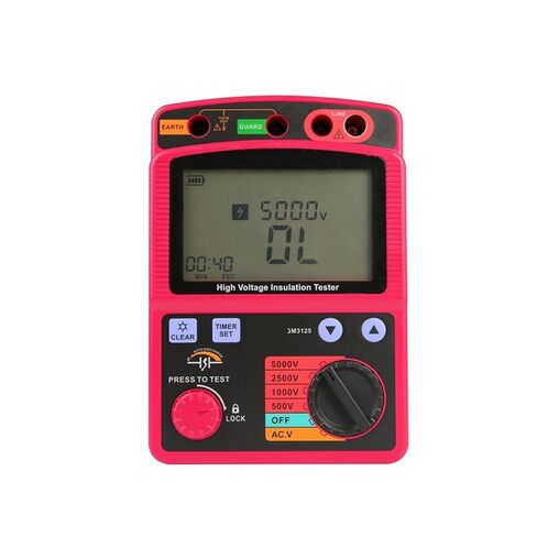 Resistance Tester, LCD High Voltage Insulation Tester Portable Digital Resistance Meter DC/AC Auto Discharge in Saudi Arabia