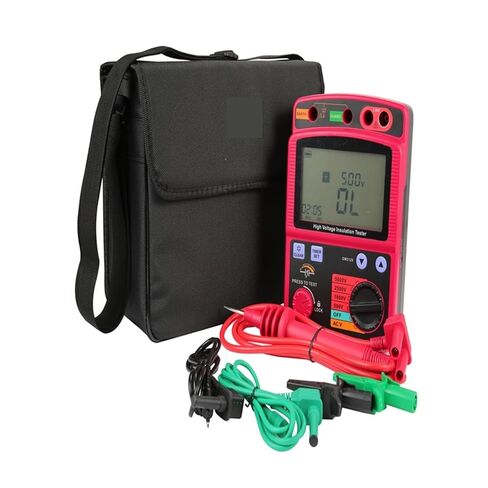 Resistance Tester, LCD High Voltage Insulation Tester Portable Digital Resistance Meter DC/AC Auto Discharge in Saudi Arabia