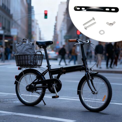 4 قطع من دعامات التثبيت مع مسامير وصواميل لتركيب سلة الدراجة، دعامات تثبيت سلة الدراجة، حامل دعامة تثبيت سلال الدراجة الخلفية لرف الدراجة in Kuwait