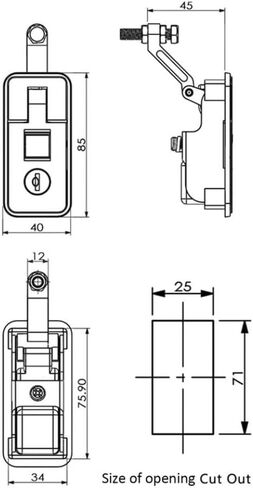 AX94 Compression Latch Kit for Tool Box Camper Trailer Panel Push Lock Industrial Caravan Lock Compatible with Various Compression Latch Systems in Saudi Arabia