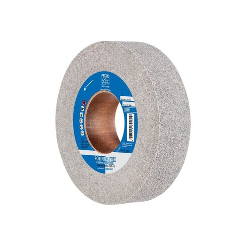 PFERD 48217 POLINOX PNK Non-Woven Abrasive Convolute Wheel, Aluminum Oxide, 8" Diameter x 2" Width, 3" Arbor Hole, 3850 Maximum RPM, Coarse Grit in Saudi Arabia