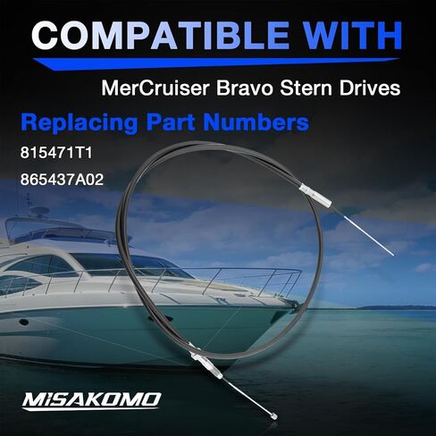 مجموعة كابل التحول السفلي 815471T1 المتوافقة مع محركات Mercury MerCruiser Bravo Stern، استبدال # 815471T1 865437A02 in Saudi Arabia