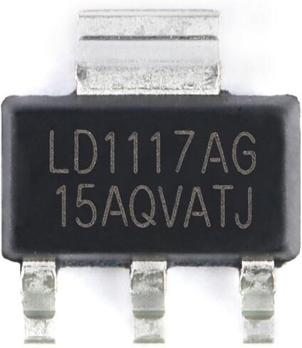LD1117 LD1117AG 1.2V/1.5V/1.8V/2.5V/3.3V/5.0V 1A LD1117-1.2 LD1117-ADJ منظم LDO رقاقة 10 قطعة (LD1117-1.5) in Kuwait