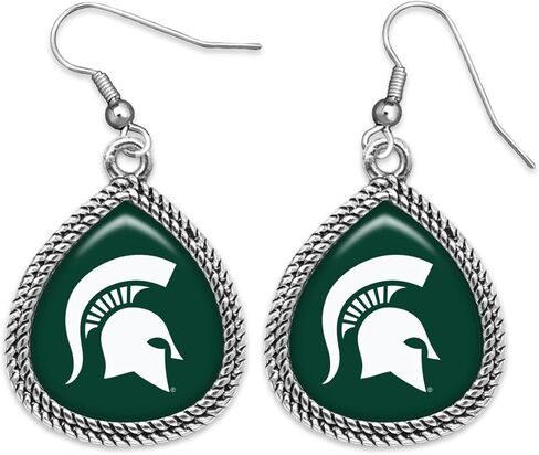 Michigan State Spartans Willow Silver Earrings Licensed Gift MSU in Saudi Arabia