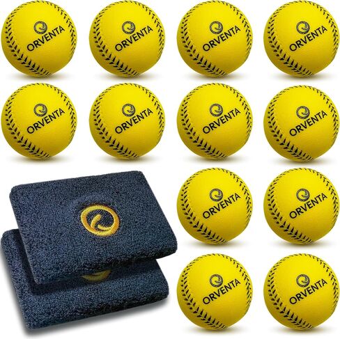 Soft Foam Baseballs – Safe Indoor & Outdoor Practice Baseballs for Beginners – Soft Training Foam Balls for Throwing, Catching & Batting – 12 Pack in Saudi Arabia