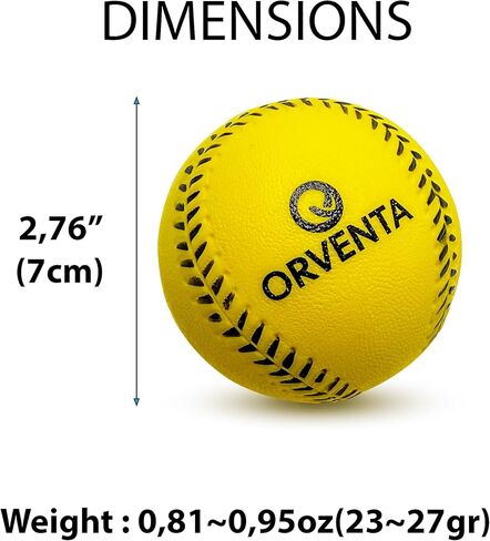 Soft Foam Baseballs – Safe Indoor & Outdoor Practice Baseballs for Beginners – Soft Training Foam Balls for Throwing, Catching & Batting – 12 Pack in Saudi Arabia