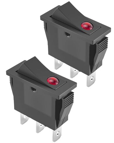 RK1-15 مفتاح هزاز مناسب لسخانات Sok-en والتطبيقات الكهربائية المنزلية 3-Pin 2-Position 16A 125/250VAC T100/55، قطعتان in Kuwait