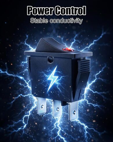 RK1-15 مفتاح هزاز مناسب لسخانات Sok-en والتطبيقات الكهربائية المنزلية 3-Pin 2-Position 16A 125/250VAC T100/55، قطعتان in Kuwait