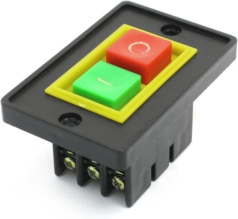 Uxcell أحمر أخضر I/O 2-Positins مفتاح ضغط ذاتي القفل AC380V 2KW in Saudi Arabia